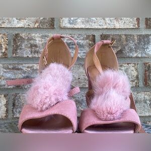 Pink Suede Sandals